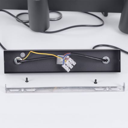 Brilagi - LED RGBW димируем полилей на стоманено въже SELE 6xGU10/6,5W/230V 2700-6500K черен + дистанционно управление