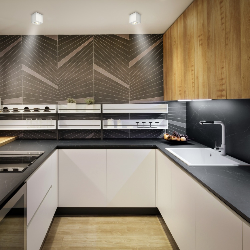 Brilagi - LED RGBW димируемо точково осветително тяло MIA 1xGU10/30W/230V 2700-6500K Wi-Fi 84x80 mm бяло