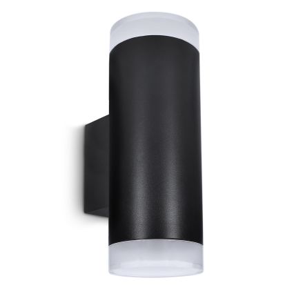 Brilagi - LED RGBW димируемо външно стенно осветително тяло MATERA 2xGU10/4,8W/230V 3000K IP54 черно + дистанционно управление