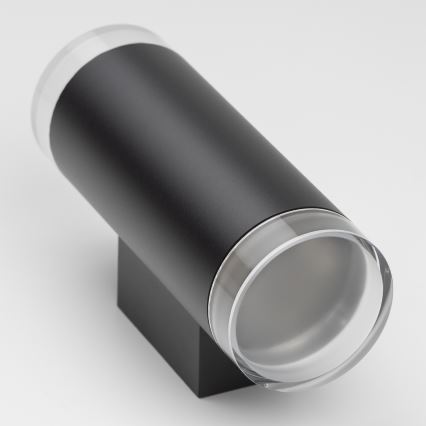 Brilagi - LED RGBW димируемо външно стенно осветително тяло MATERA 2xGU10/6W/230V 3000K IP54 черно + дистанционно управление