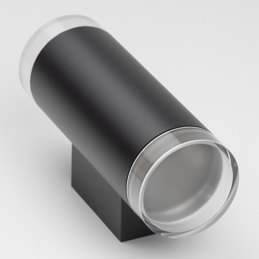 Brilagi - LED RGBW димируемо външно стенно осветително тяло MATERA 2xGU10/6W/230V 3000K IP54 черно + дистанционно управление