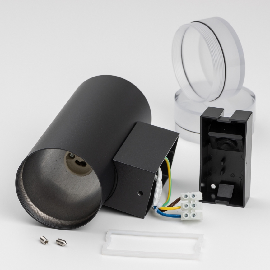 Brilagi - LED RGBW димируемо външно стенно осветително тяло MATERA 2xGU10/6W/230V 3000K IP54 черно + дистанционно управление