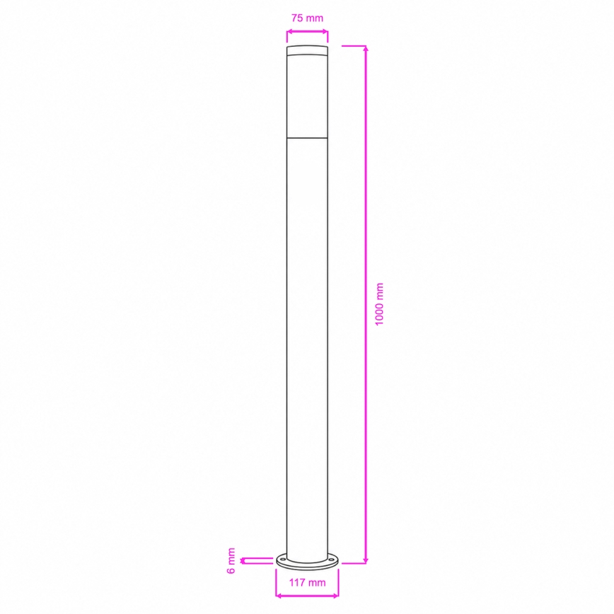 BRILAGI - LED RGBW димируема външна лампа ELIA 1xE27/6,5W/230V 2700-6500K IP44 Wi-Fi 100 cm антрацит