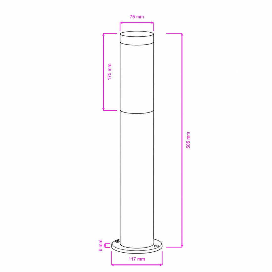 BRILAGI - LED RGBW димируема външна лампа ELIA 1xE27/6,5W/230V 2700-6500K IP44 Wi-Fi 50 cm матов хром