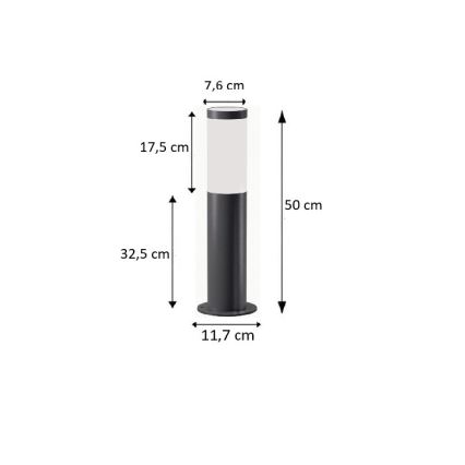 BRILAGI - LED RGBW димируема външна лампа ELIA 1xE27/6,5W/230V 2700-6500K IP44 Wi-Fi 50 cm антрацит