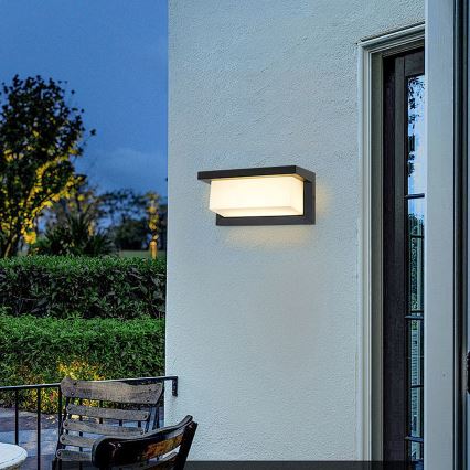 Brilagi - LED RGBW с възможност за димиране външен стенен осветител BRICKY 1xE27/9W/230V 2700-6500K IP54 черен
