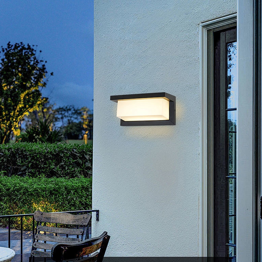 Brilagi - LED RGBW с възможност за димиране външен стенен осветител BRICKY 1xE27/9W/230V 2700-6500K IP54 черен