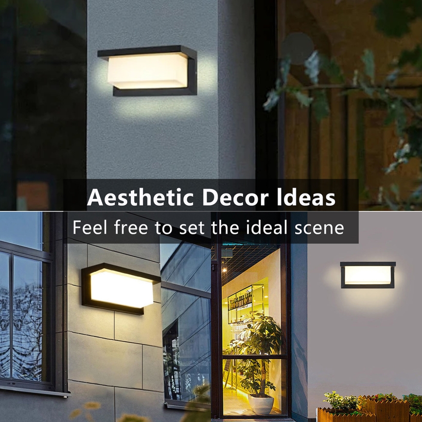 Brilagi - LED RGBW с възможност за димиране външен стенен осветител BRICKY 1xE27/9W/230V 2700-6500K IP54 черен