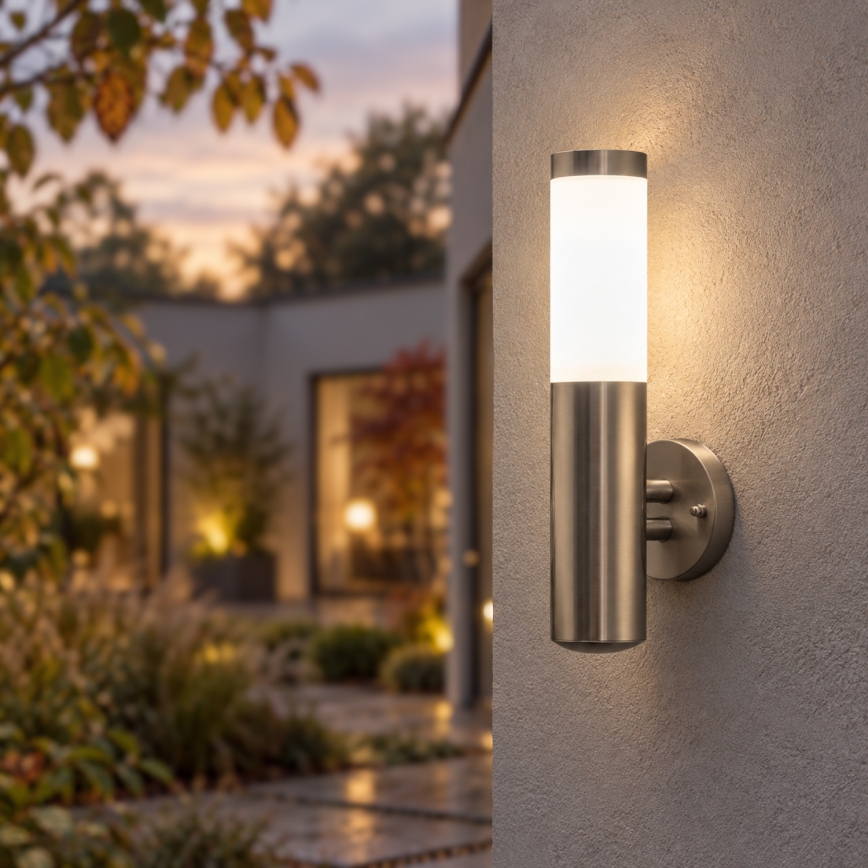 BRILAGI - LED RGBW димируема външна стенна лампа ELIA 1xE27/6,5W/230V 2700-6500K IP44 Wi-Fi матов хром