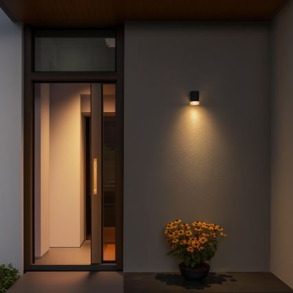 Brilagi - LED RGBW Димируемо външно стенно осветително тяло MATERA 1xGU10/6W/230V 3000K IP54 антрацит + дистанционно управление