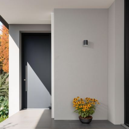 Brilagi - LED RGBW Димируемо външно стенно осветително тяло MATERA 1xGU10/6W/230V 3000K IP54 антрацит + дистанционно управление