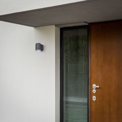 Brilagi - LED RGBW Димируемо външно стенно осветително тяло MATERA 1xGU10/6W/230V 3000K IP54 антрацит + дистанционно управление