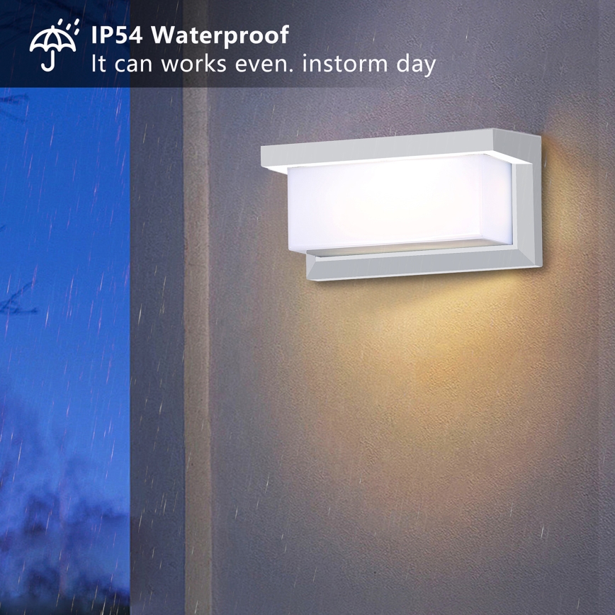 Brilagi - LED RGBW димируема външна стенна лампа BRICKY 1xE27/15W/230V 2700-6500K IP54 бяла