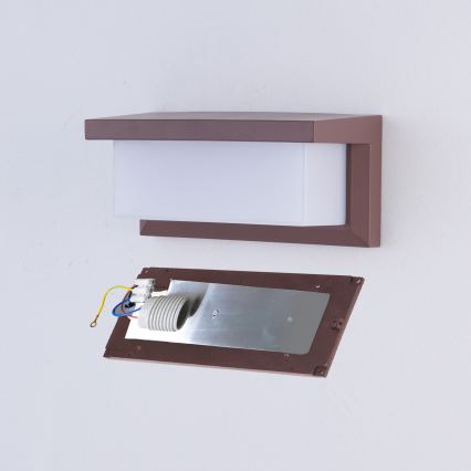 Brilagi - LED RGBW димируемо външно стенно осветително тяло BRICKY 1xE27/15W/230V 2700-6500K IP54 кафяво