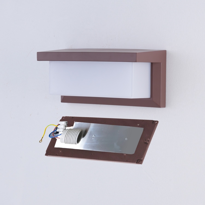 Brilagi - LED RGBW димируемо външно стенно осветително тяло BRICKY 1xE27/15W/230V 2700-6500K IP54 кафяво