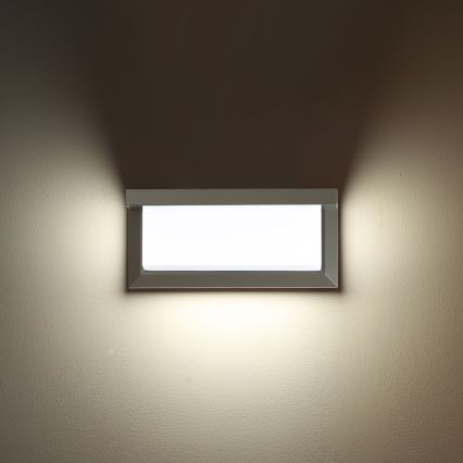 Brilagi - димируемо LED RGBW външно стенно осветително тяло BRICKY 1xE27/9W/230V 2700-6500K IP54 сиво