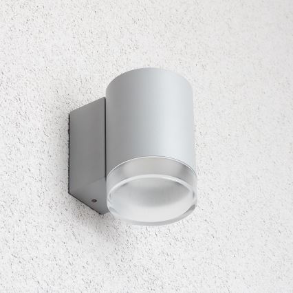 Brilagi - LED RGBW Димируемо външно стенно осветително тяло MATERA 1xGU10/4,8W/230V 3000K IP54 сиво + дистанционно управление