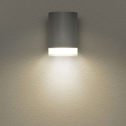 Brilagi - LED RGBW Димируемо външно стенно осветително тяло MATERA 1xGU10/4,8W/230V 3000K IP54 сиво + дистанционно управление