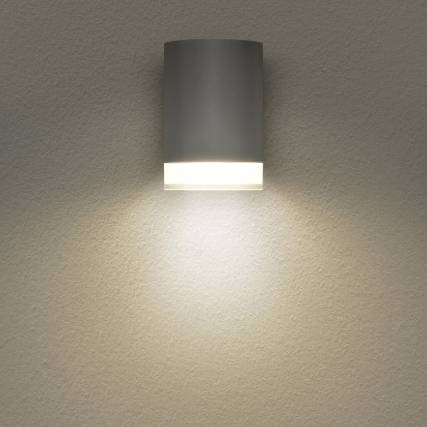 Brilagi - LED RGBW Димируемо външно стенно осветително тяло MATERA 1xGU10/4,8W/230V 3000K IP54 сиво + дистанционно управление