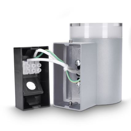 Brilagi - LED RGBW Димируемо външно стенно осветително тяло MATERA 1xGU10/6W/230V 3000K IP54 сиво + дистанционно управление