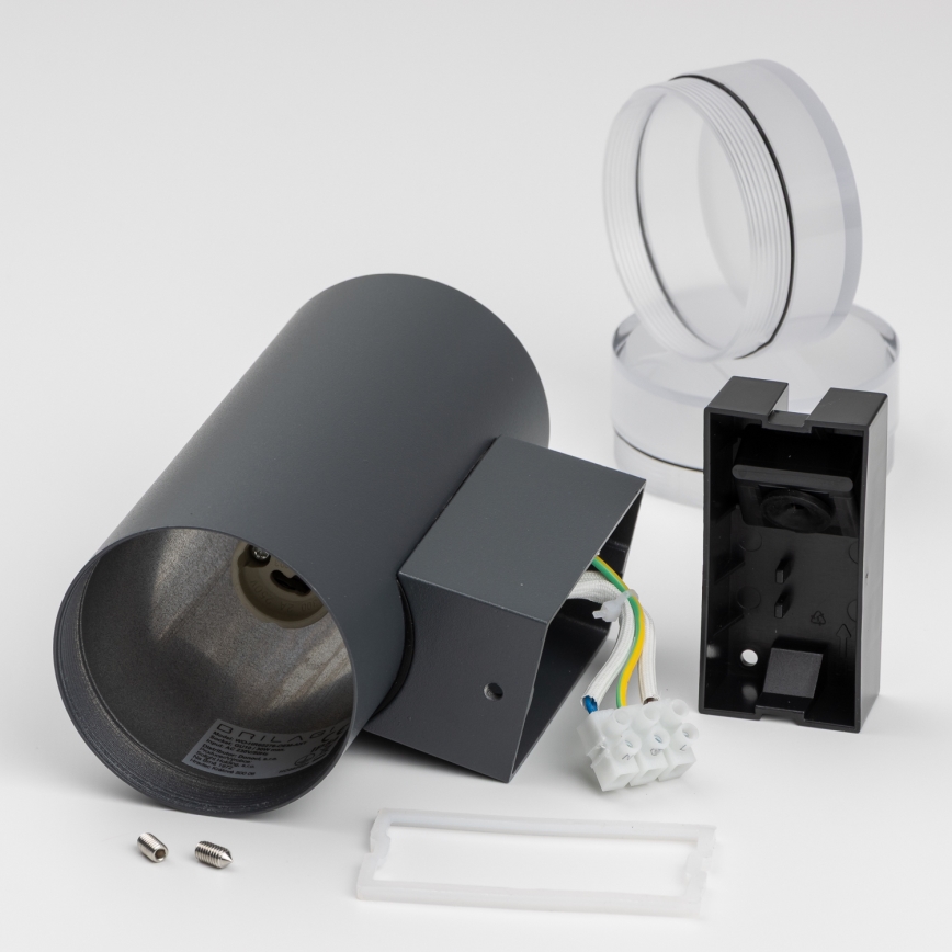 Brilagi - MATERA LED RGBW димируемо външно стенно осветително тяло 2xGU10/4,8W/230V 3000K IP54 антрацит + дистанционно управление
