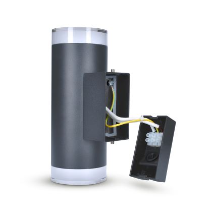 Brilagi - MATERA LED RGBW димируемо външно стенно осветително тяло 2xGU10/4,8W/230V 3000K IP54 антрацит + дистанционно управление