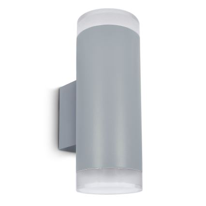 Brilagi - Димируемо LED RGBW външно стенно осветително тяло MATERA 2xGU10/4,8W/230V 3000K IP54 сиво + дистанционно управление
