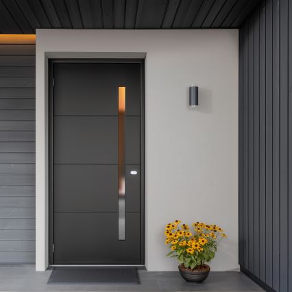 Brilagi - MATERA LED RGBW димируемо външно стенно осветително тяло 2xGU10/6W/230V 3000K IP54 антрацит + дистанционно управление