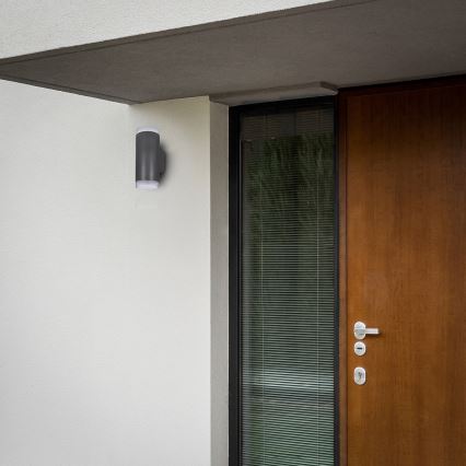 Brilagi - MATERA LED RGBW димируемо външно стенно осветително тяло 2xGU10/6W/230V 3000K IP54 антрацит + дистанционно управление