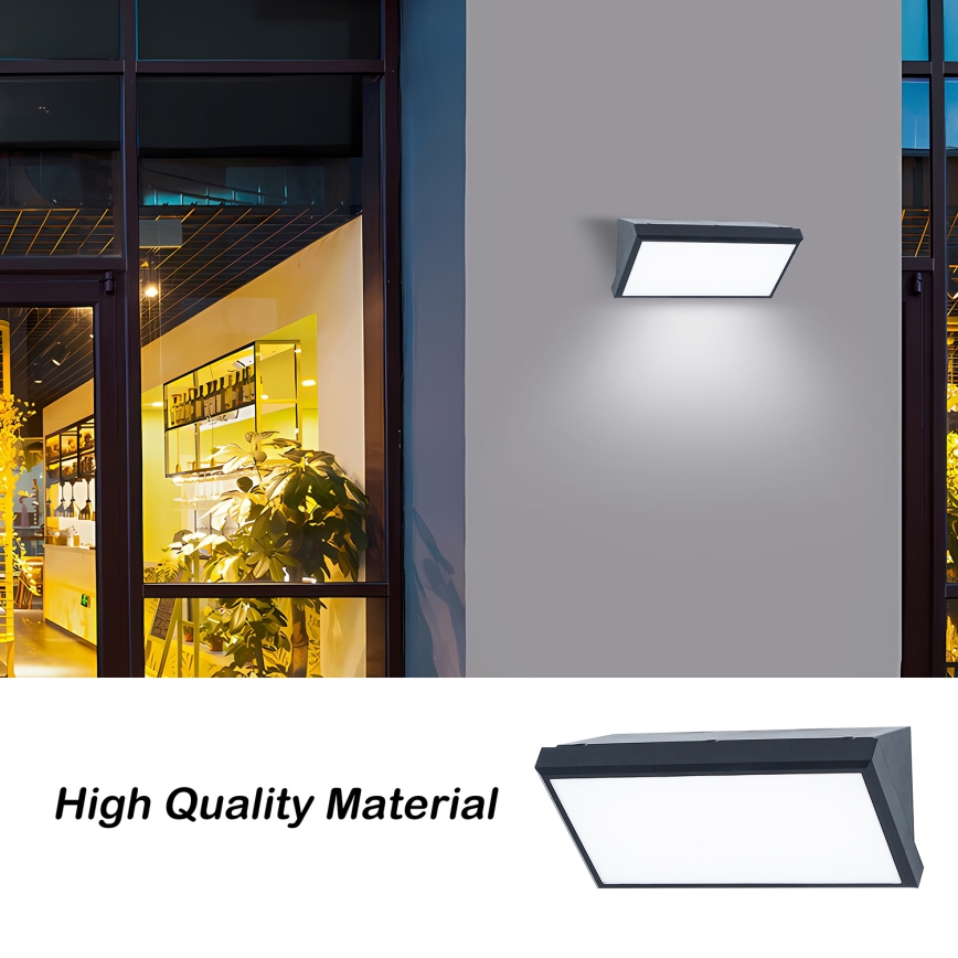 Brilagi - LED RGBW димируемо външно стенно осветително тяло TRIANGLE 1xE27/15W/230V 2700-6500K IP65 антрацит