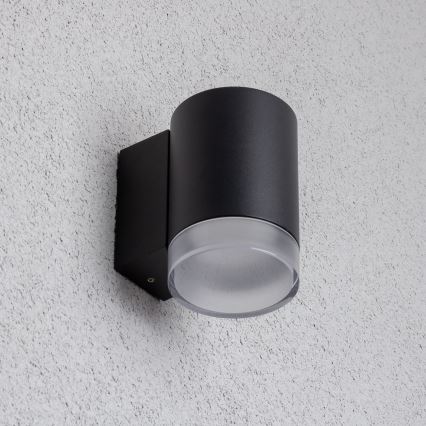 Brilagi - LED RGBW димируемо външно стенно осветително тяло MATERA 1xGU10/4,8W/230V 3000K IP54 черно + дистанционно управление