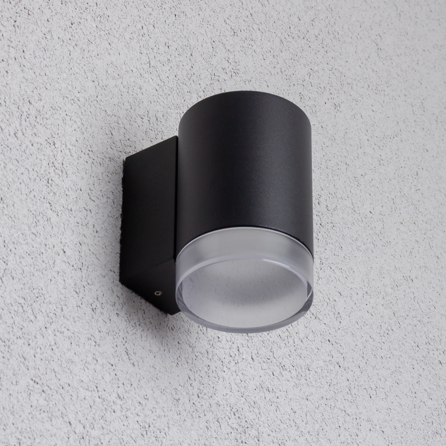 Brilagi - LED RGBW димируемо външно стенно осветително тяло MATERA 1xGU10/4,8W/230V 3000K IP54 черно + дистанционно управление