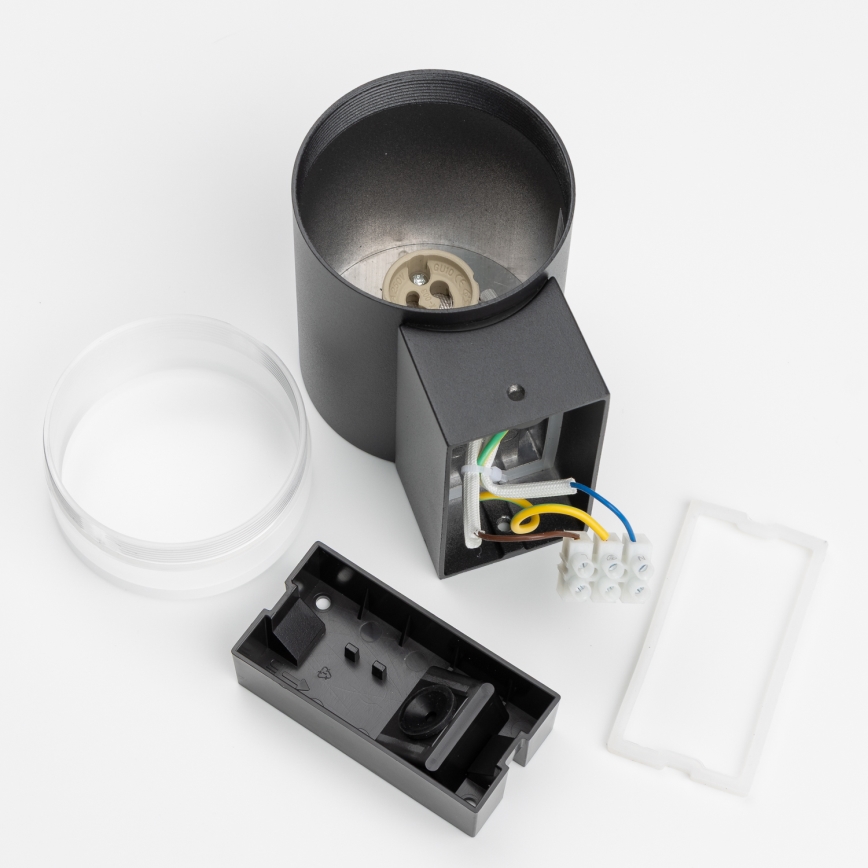 Brilagi - LED RGBW димируемо външно стенно осветително тяло MATERA 1xGU10/4,8W/230V 3000K IP54 черно + дистанционно управление