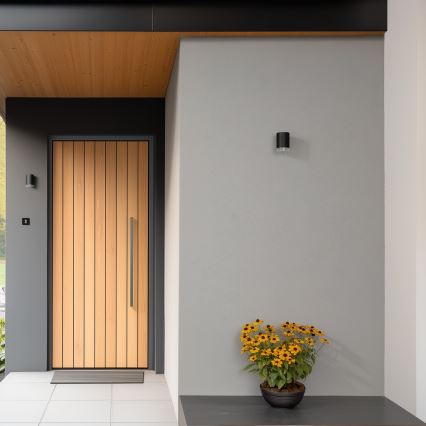 Brilagi - LED RGBW димируемо външно стенно осветително тяло MATERA 1xGU10/6W/230V 3000K IP54 черно + дистанционно управление