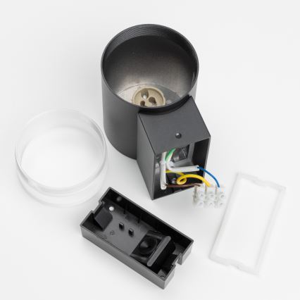 Brilagi - LED RGBW димируемо външно стенно осветително тяло MATERA 1xGU10/6W/230V 3000K IP54 черно + дистанционно управление