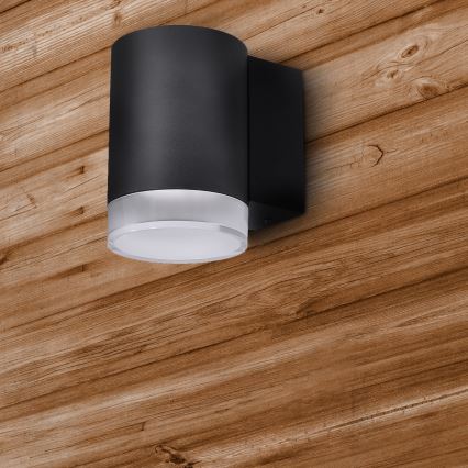 Brilagi - LED RGBW димируемо външно стенно осветително тяло MATERA 1xGU10/6W/230V 3000K IP54 черно + дистанционно управление