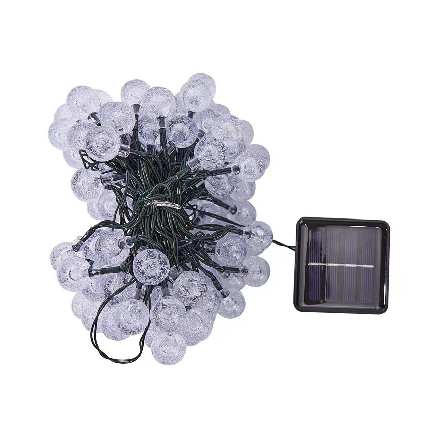 Brilagi - LED Solar декоративни лампички BUBBLE 200xLED/8 функции 20 м IP65 топло бял
