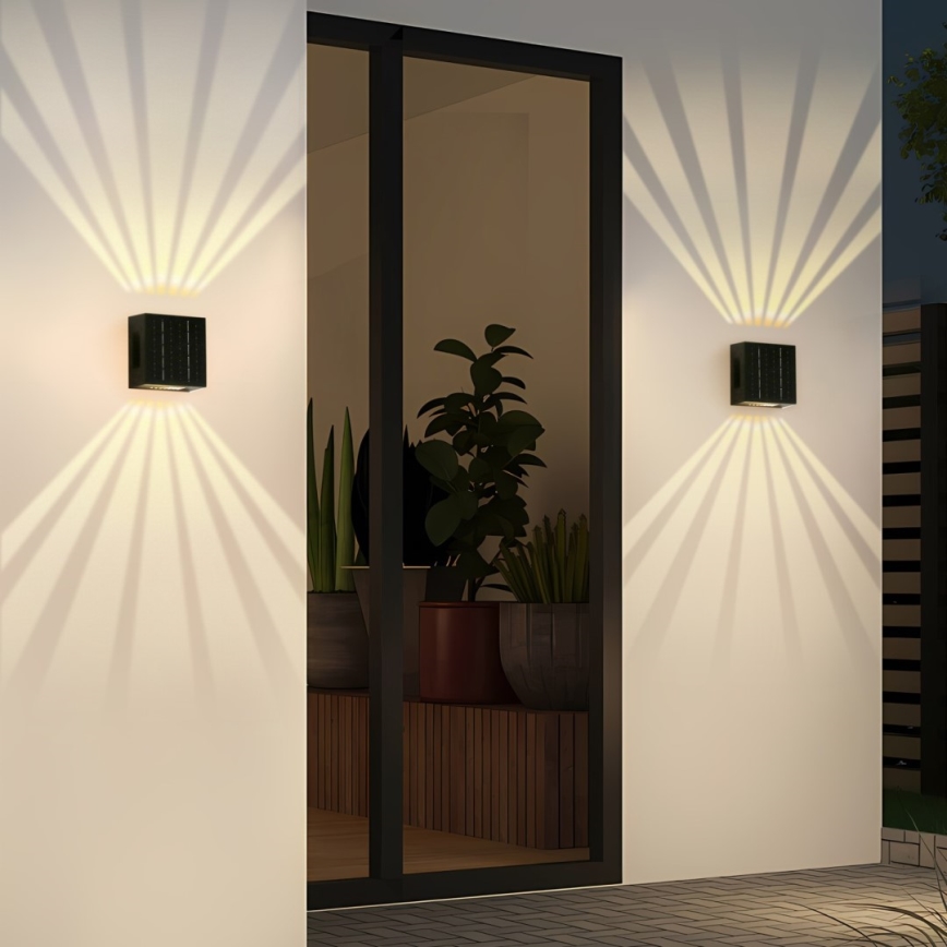 Brilagi - LED Соларен аплик BLOCK LED/2W/3,7V IP44