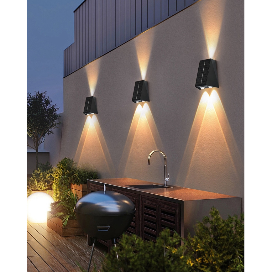 Brilagi - LED Соларен аплик PYRAMID LED/2W/3,2V 1300 mAh IP54