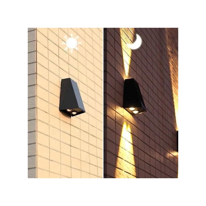 Brilagi - LED Соларен аплик PYRAMID LED/2W/3,2V 1300 mAh IP54