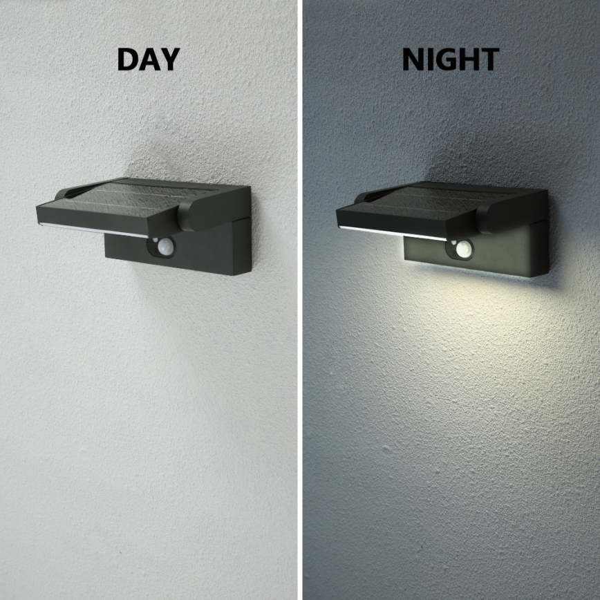 Brilagi - LED Соларен аплик със сензор ANKLE LED/3,5W/3,7V 2200 mAh IP54