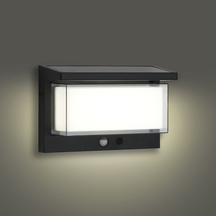Brilagi - LED Соларен аплик със сензор СЛЪНЦЕ LUME LED/10W/3,7V 4000 mAh IP44
