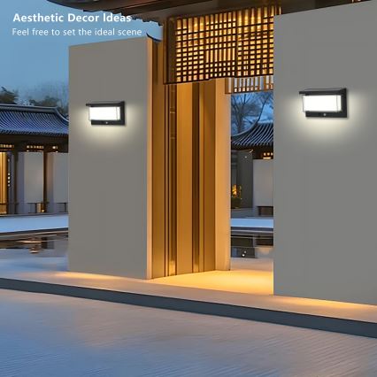 Brilagi - LED Соларен аплик със сензор СЛЪНЦЕ LUME LED/10W/3,7V 4000 mAh IP44