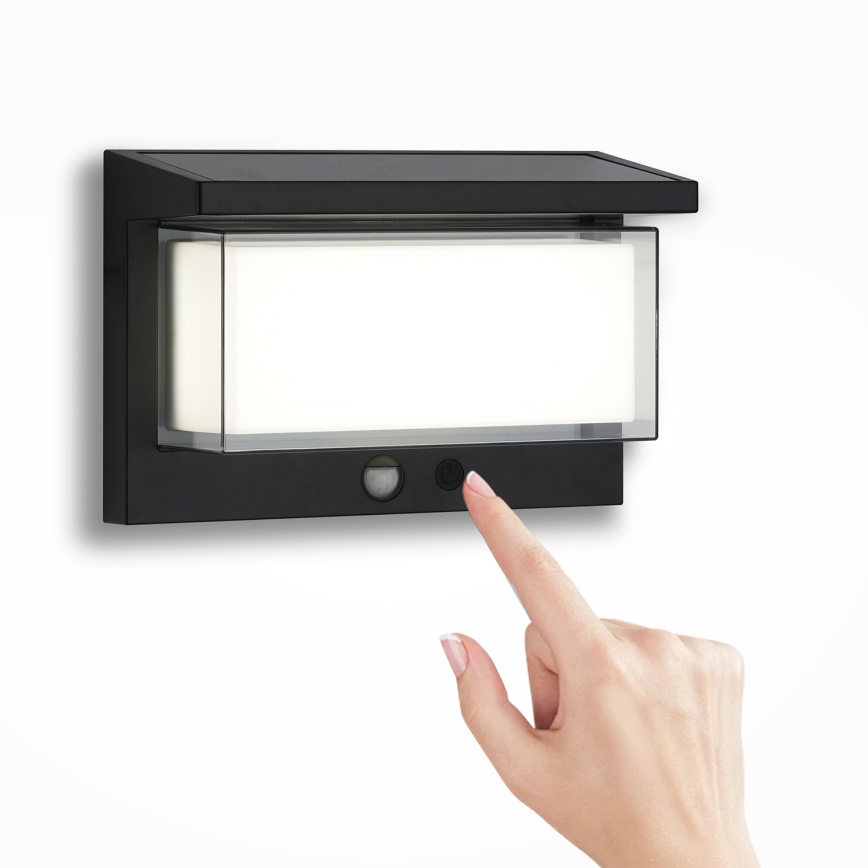 Brilagi - LED Соларен аплик със сензор СЛЪНЦЕ LUME LED/10W/3,7V 4000 mAh IP44