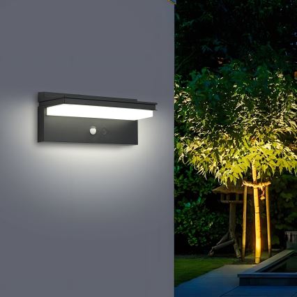 Brilagi - LED Соларен аплик със сензор СЛЪНЦЕ SENSE LED/10W/3,7V 4000 mAh IP44