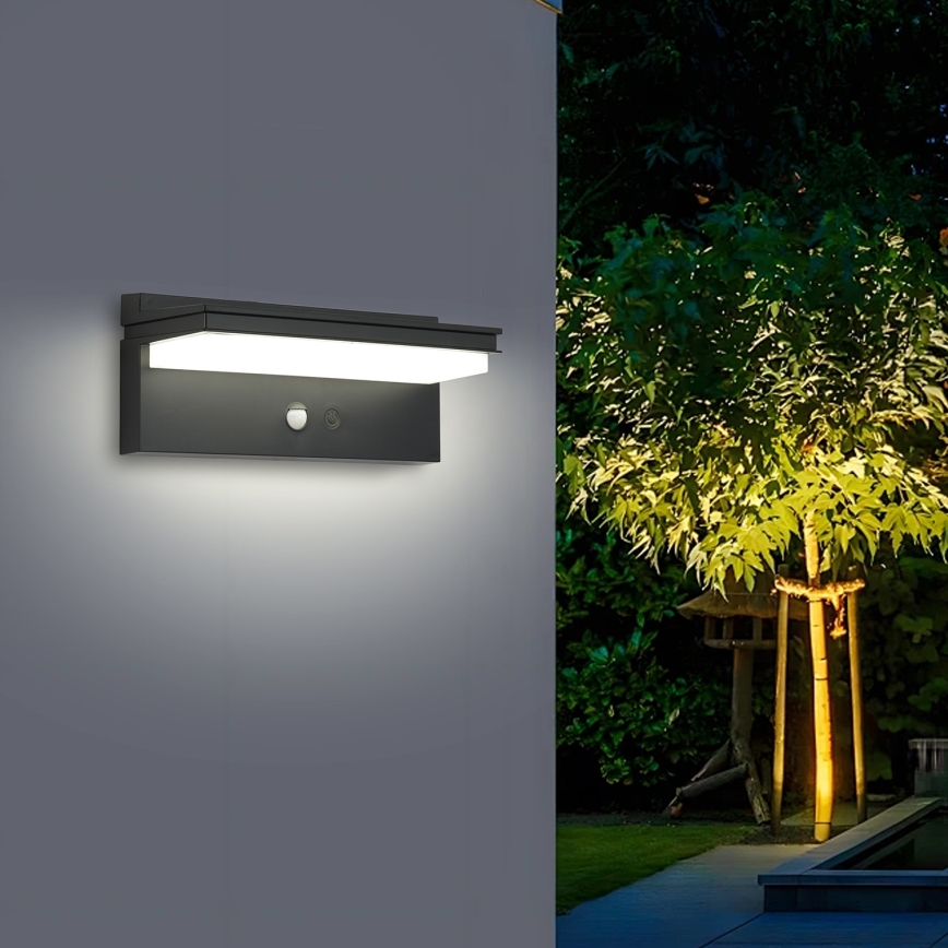 Brilagi - LED Соларен аплик със сензор СЛЪНЦЕ SENSE LED/10W/3,7V 4000 mAh IP44