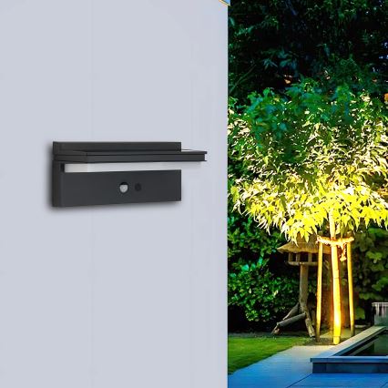 Brilagi - LED Соларен аплик със сензор СЛЪНЦЕ SENSE LED/10W/3,7V 4000 mAh IP44
