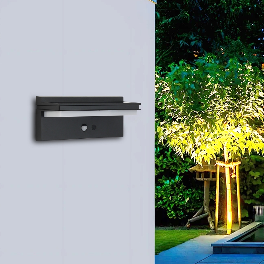 Brilagi - LED Соларен аплик със сензор СЛЪНЦЕ SENSE LED/10W/3,7V 4000 mAh IP44