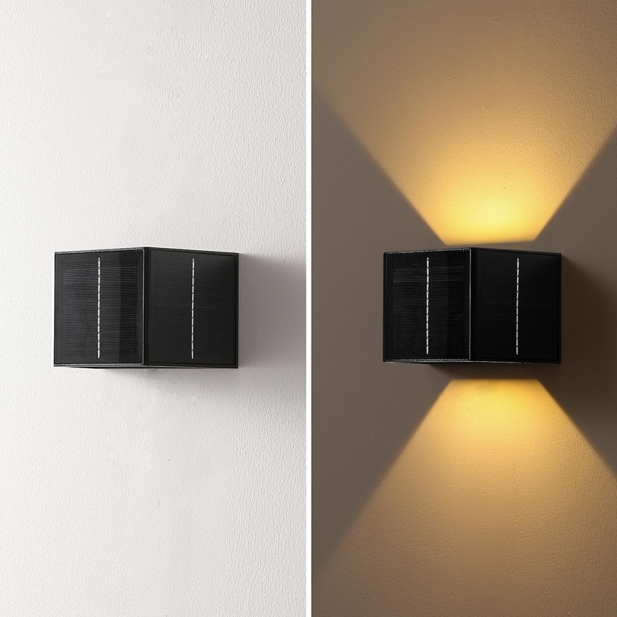 Brilagi - LED Соларен аплик със сензор SOLAR CUBE LED/2W/3,2V 1300 mAh IP54