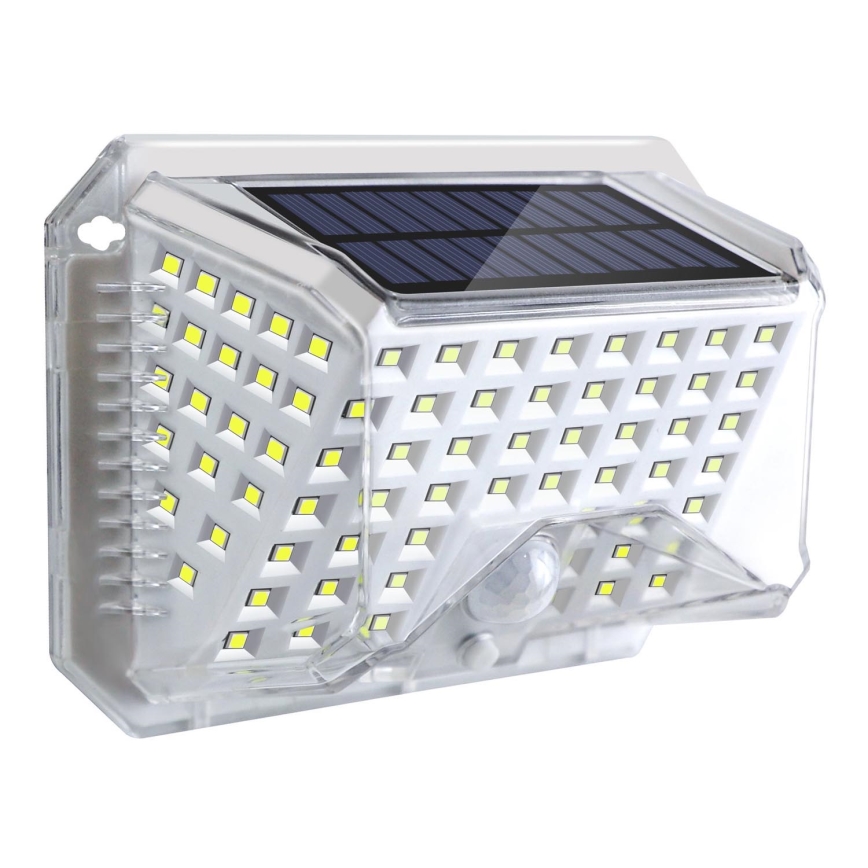 Brilagi - LED Соларен аплик със сензор WALLIE LED/4W/5,5V 1200 mAh 6500K IP64 сребрист